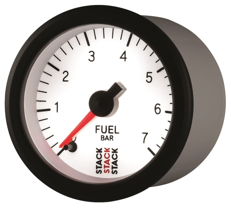 Autometer Stack 52mm 0-7 Bar M10 Male Pro Stepper Motor Fuel Pressure Gauge - White thumbnail 3