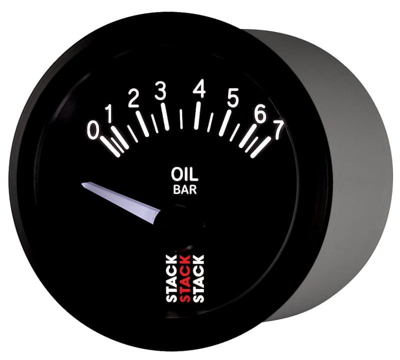 Autometer Stack 52mm 0-7 Bar M10 (M) Electric Oil Pressure Gauge - Black thumbnail 3