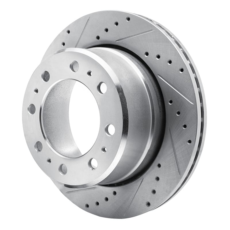 R1 09-25 Dodge Ram 4000 (Mexico) Rear Left Drilled & Slotted Silver Brake Rotor thumbnail 2