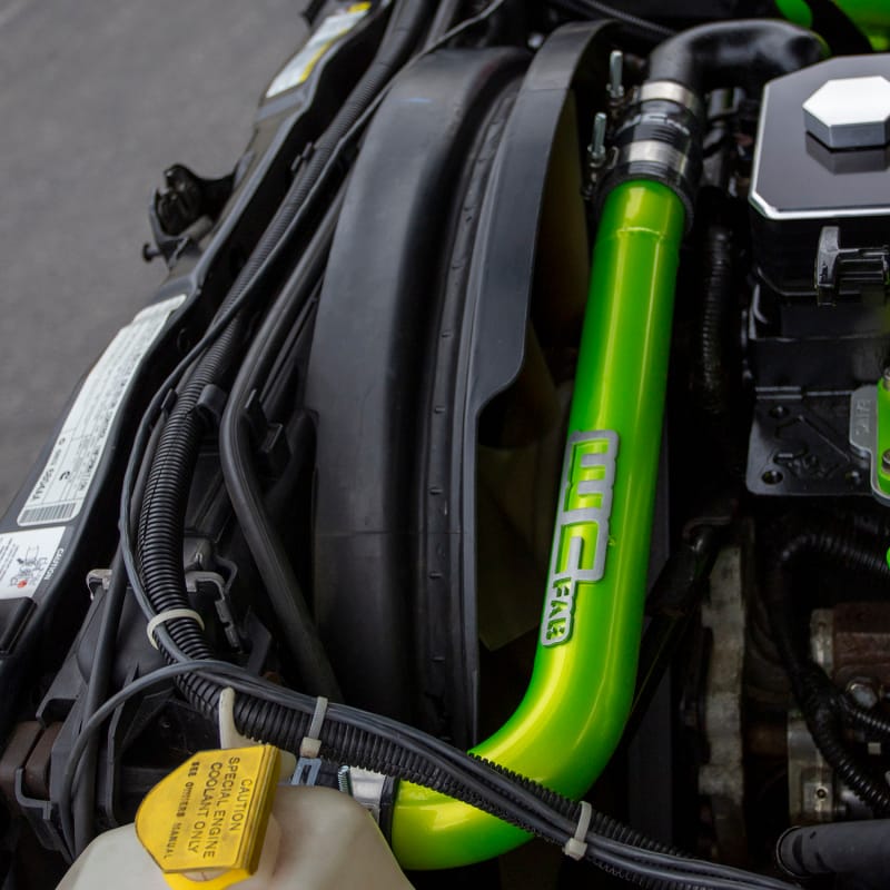 Wehrli 03-09 Cummins 5.9L/6.7L Upper Coolant Pipe - Kiwi Green thumbnail 5