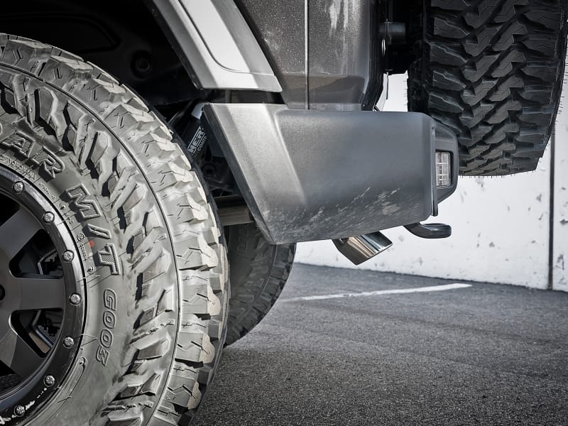 aFe MACH Force-Xp Axle-Back Exhaust System w/Polished Tip 18-20 Jeep Wrangler L4-2.0T / V6-3.6L thumbnail 3