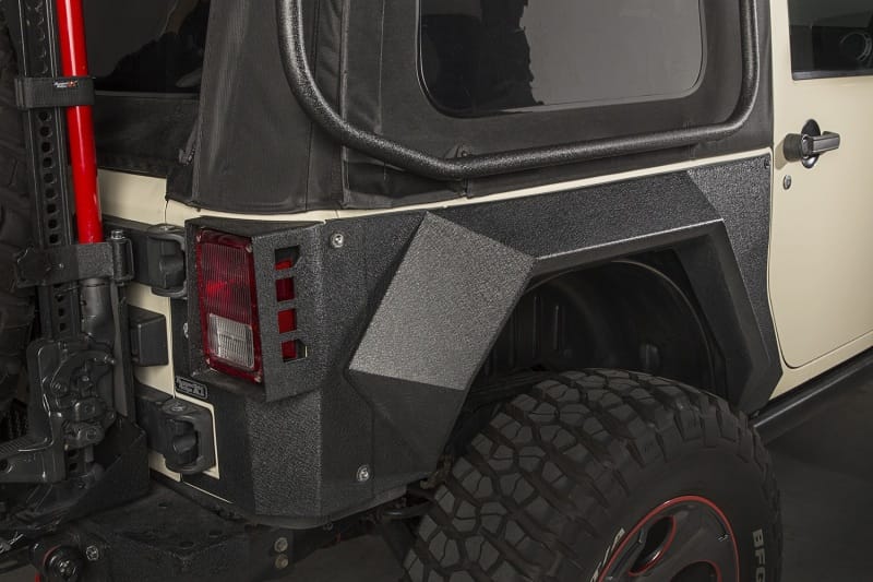 Rugged Ridge XHD Rear Armor Fenders Pair 2 Dr 07-18 Jeep Wrangler JK thumbnail 2