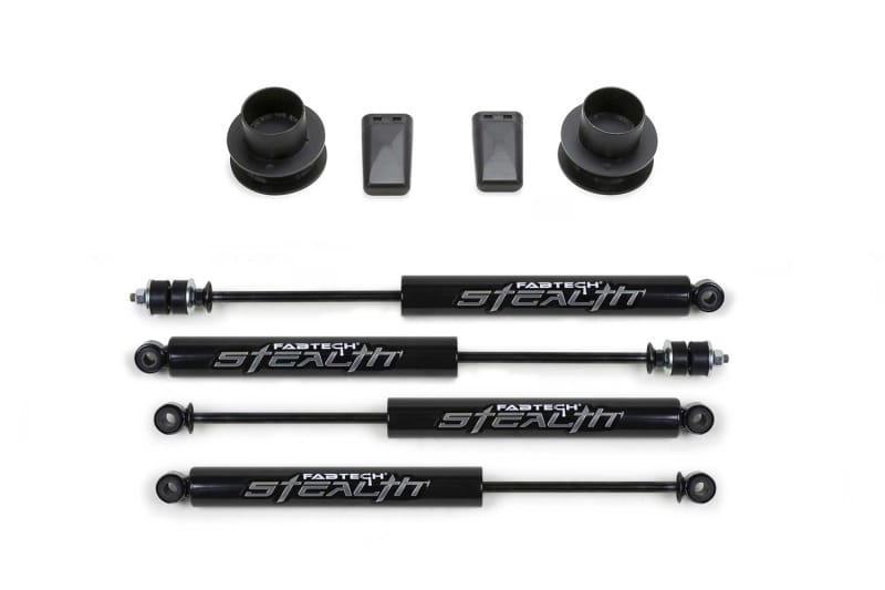 Fabtech 14-18 Ram 2500/3500 4WD 2.5in Coil Spacer Kit - Component Box w/Stealth Shock Absorbers