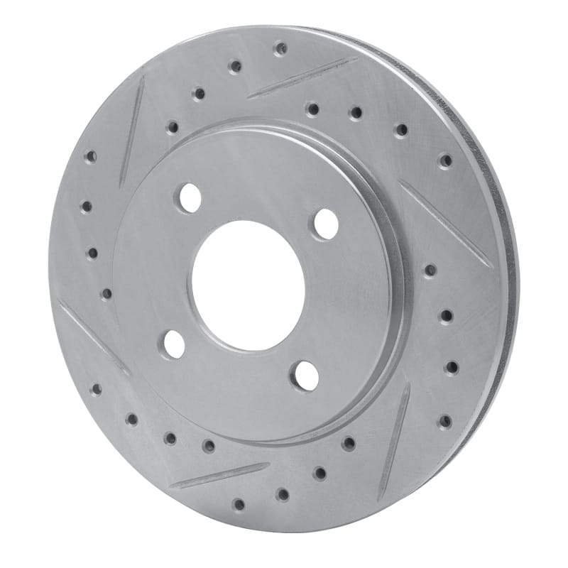 R1 81-87 Chrysler Town & Country Front Left Drilled & Slotted Silver Brake Rotor thumbnail 2