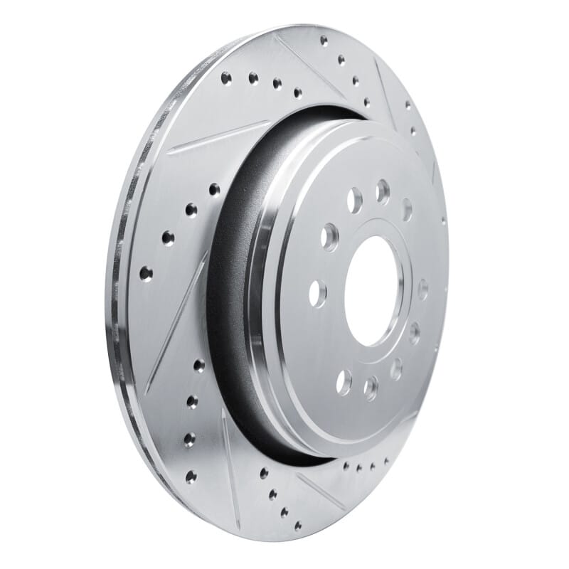 R1 21-25 Jeep Grand Wagoneer Rear Right Drilled & Slotted Silver Brake Rotor thumbnail 2