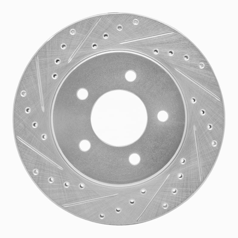 R1 91-02 Chrysler Grand Voyager Front Left Drilled & Slotted Silver Brake Rotor