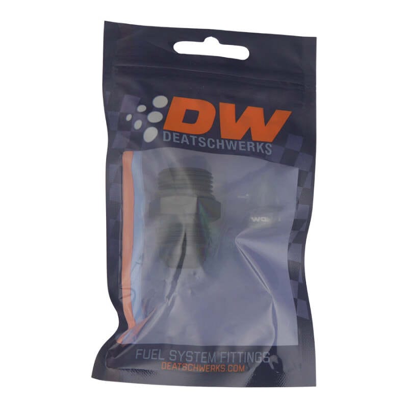 DeatschWerks 10AN ORB Male to 10 AN Male Flare Adapter (Incl O-Ring) - Anodized Matte Black thumbnail 2