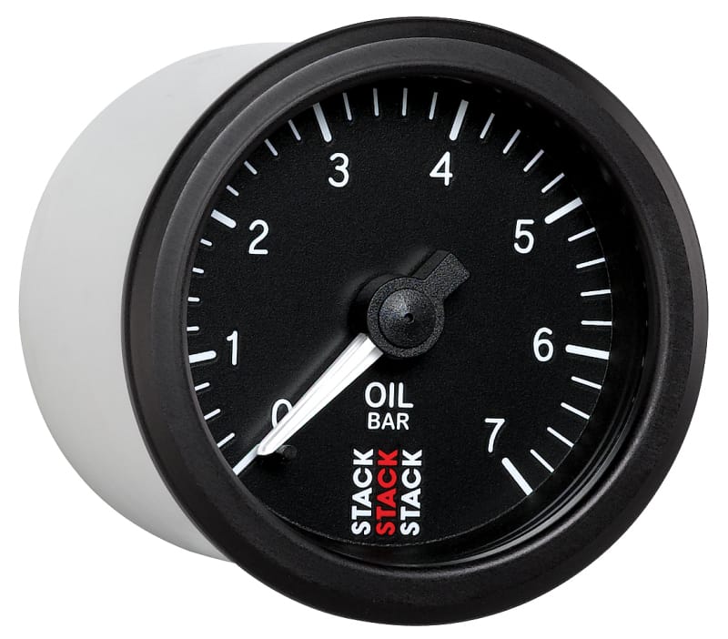 Autometer Stack Instruments 52mm 0-7 BAR M10 (M) Mechanical Oil Pressure Gauge - Black thumbnail 5