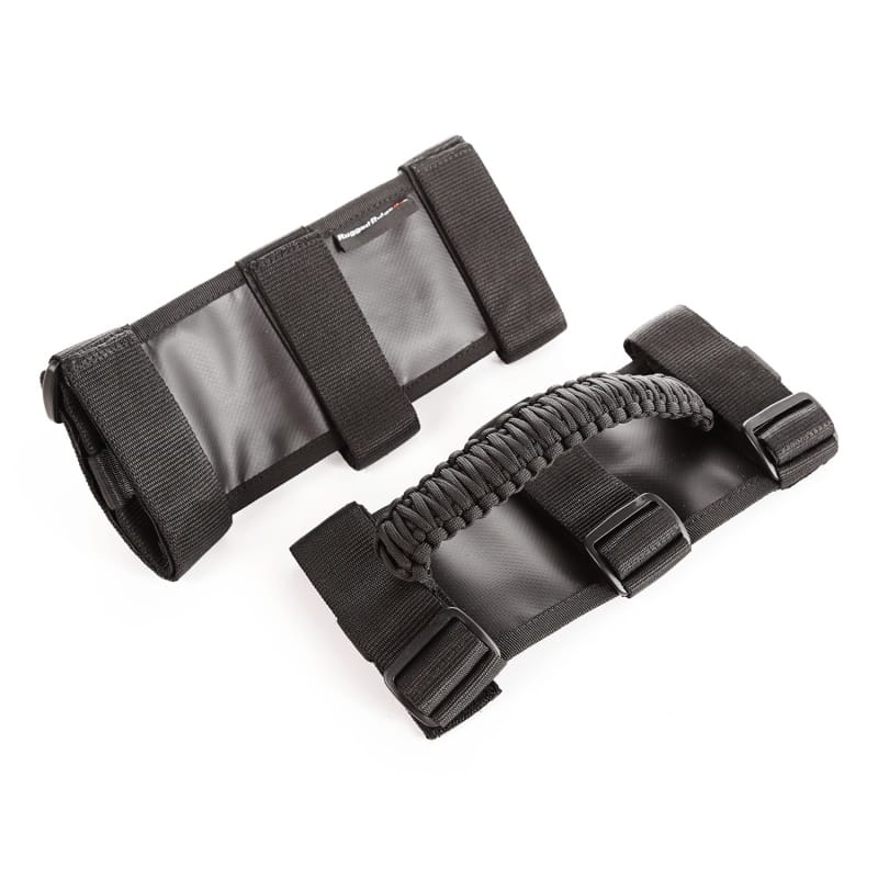 Rugged Ridge Paracord Grab Handles Black/Black Pair thumbnail 2