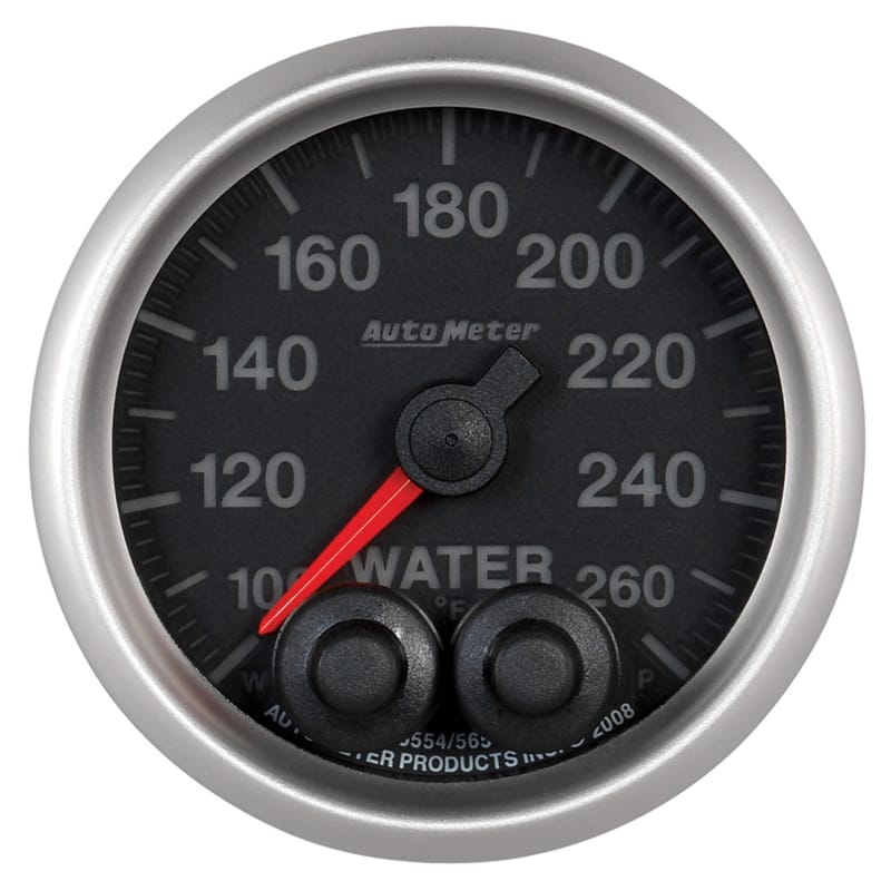 Autometer Elite Nascar 2-1/16in 100-260 Deg. F Water Temp. w/ Peak and Warn Gauge w/ Pro-Control thumbnail 2