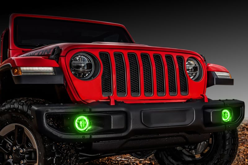 Oracle Jeep Wrangler JL/Gladiator JT LED Surface Mount Fog Light Halo Kit - Green thumbnail 3