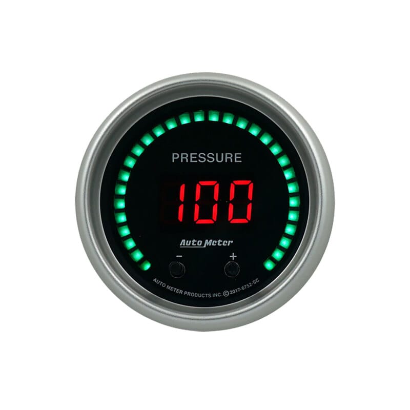 Autometer 52.4mm Black Switchable 0-1600 PSI/0-110 BAR Fluid Pressure Sport-Comp Elite Digital Gauge thumbnail 2