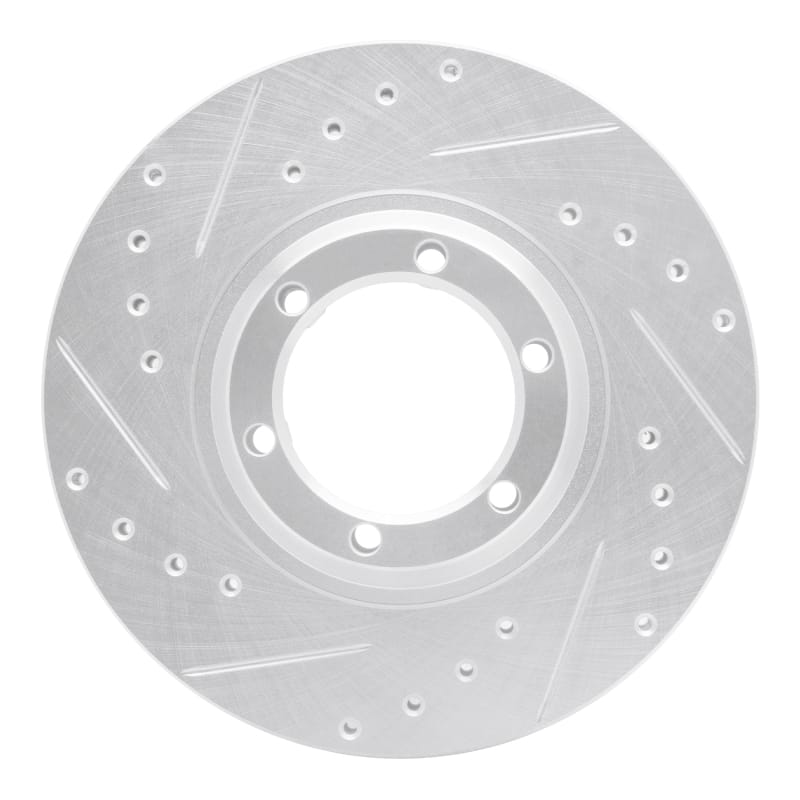 R1 86-95 Dodge Raider Front Left Drilled & Slotted Silver Brake Rotor