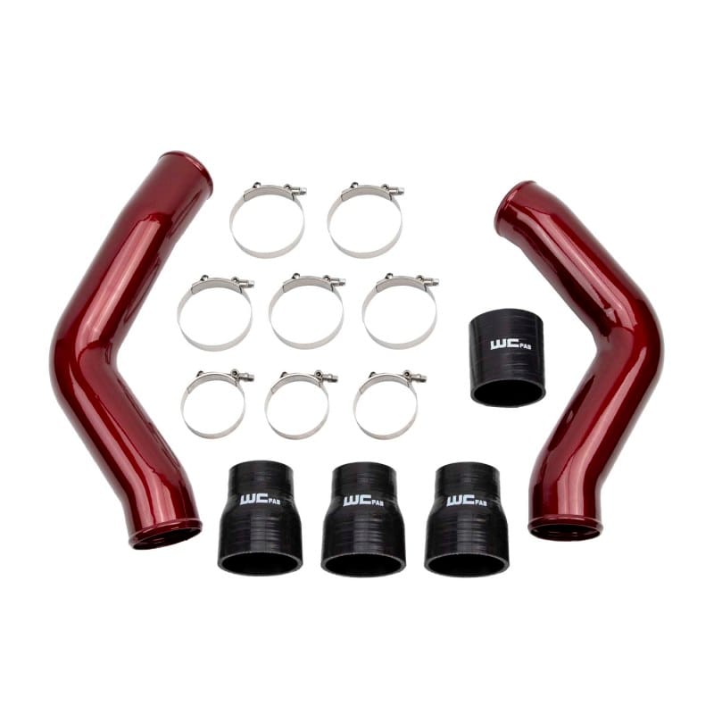 Wehrli 13-18 Ram 6.7L Cummins 3.5in Intercooler Pipes Kit - WCFab Red thumbnail 2