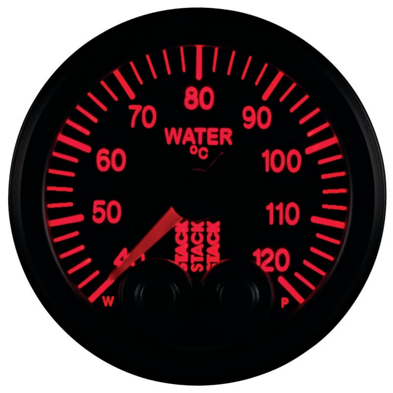 Autometer Stack 52mm 40-120 Deg C 1/8in NPTF Male Pro-Control Water Temp Gauge - Black thumbnail 8