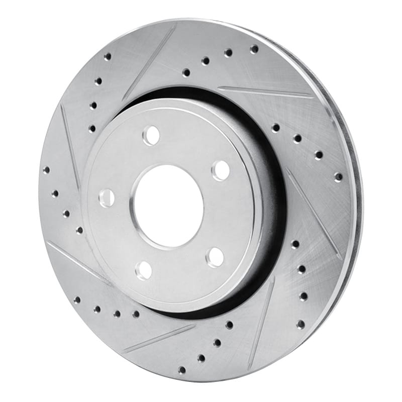 R1 05-10 Jeep Commander Front Left Drilled & Slotted Silver Brake Rotor thumbnail 2