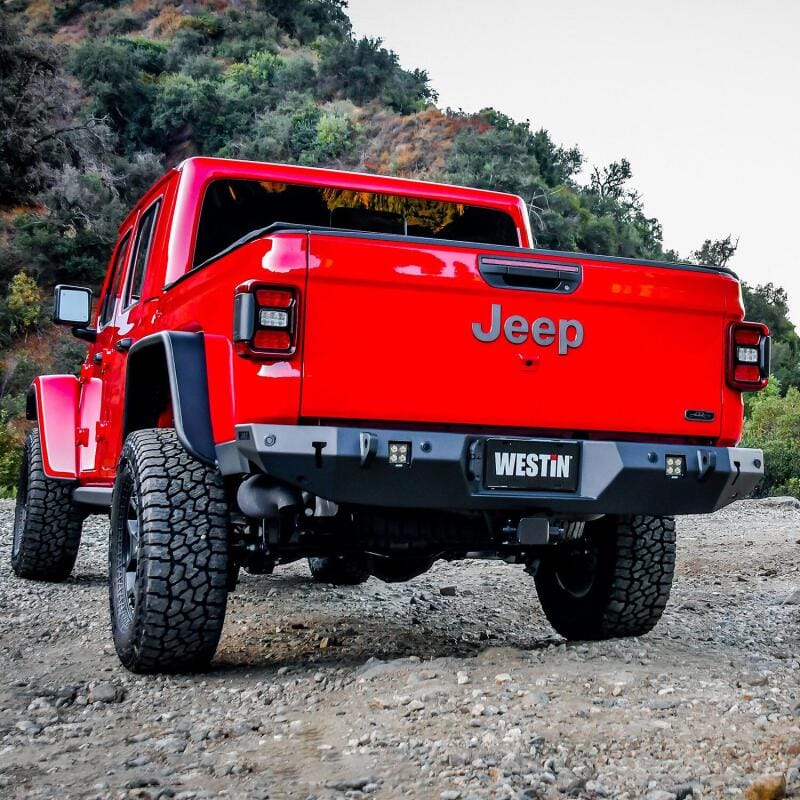 Westin 2020 Jeep Gladiator w/Sensors WJ2 Rear Bumper w/Sensor - Textured Black thumbnail 3