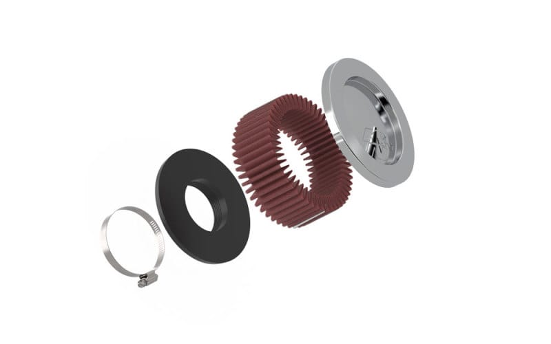 K&N Universal Chrome Filter 2.438in Flange ID x 5.125in OD x 2in H thumbnail 4