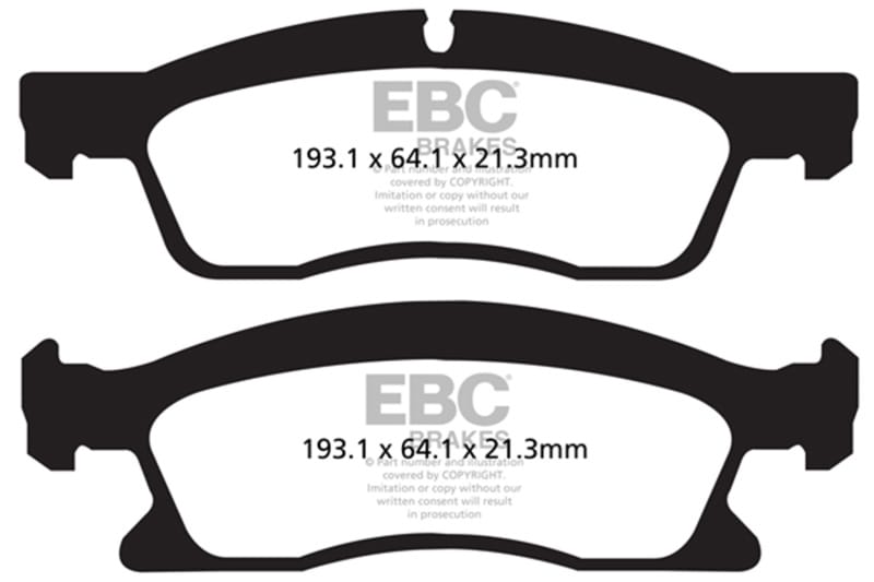 EBC 13-18 Dodge Durango 5.7L Extra Duty Front Brake Pads thumbnail 3