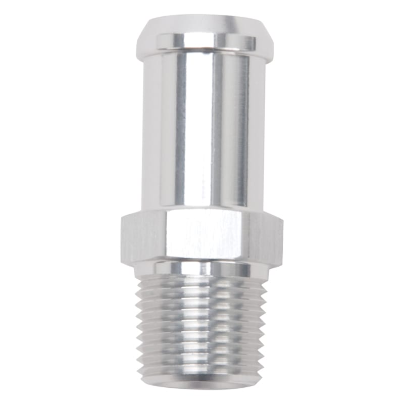 Edelbrock Hose End Straight 3/8In NPT to 5/8In Barb Clear Anodize thumbnail 2