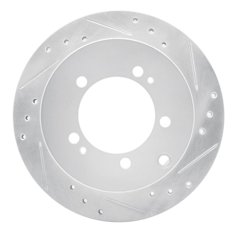 R1 91-99 Dodge STEALTH Rear Right Drilled & Slotted Silver Brake Rotor