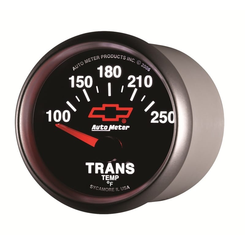 Autometer GM Bowtie Black 2-1/16in 100-250 Degree F Electronic Transmission Temperature Gauge thumbnail 3