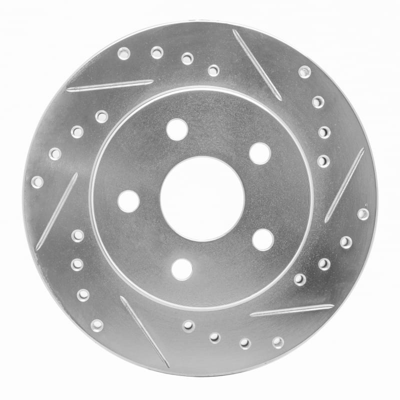 R1 91-92 Dodge Monaco Front Right Drilled & Slotted Silver Brake Rotor