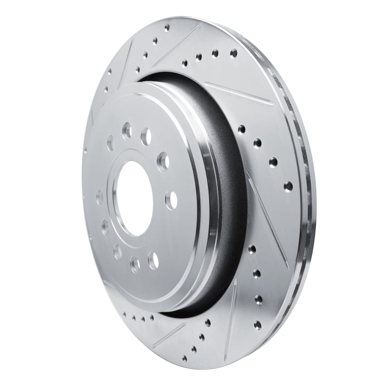 R1 21-25 Jeep Grand Wagoneer L Rear Left Drilled & Slotted Silver Brake Rotor thumbnail 2