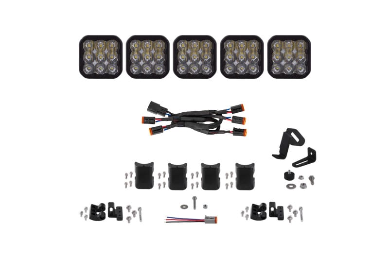 Diode Dynamics SS5 Pro Universal CrossLink 5-Pod Lightbar - White Driving