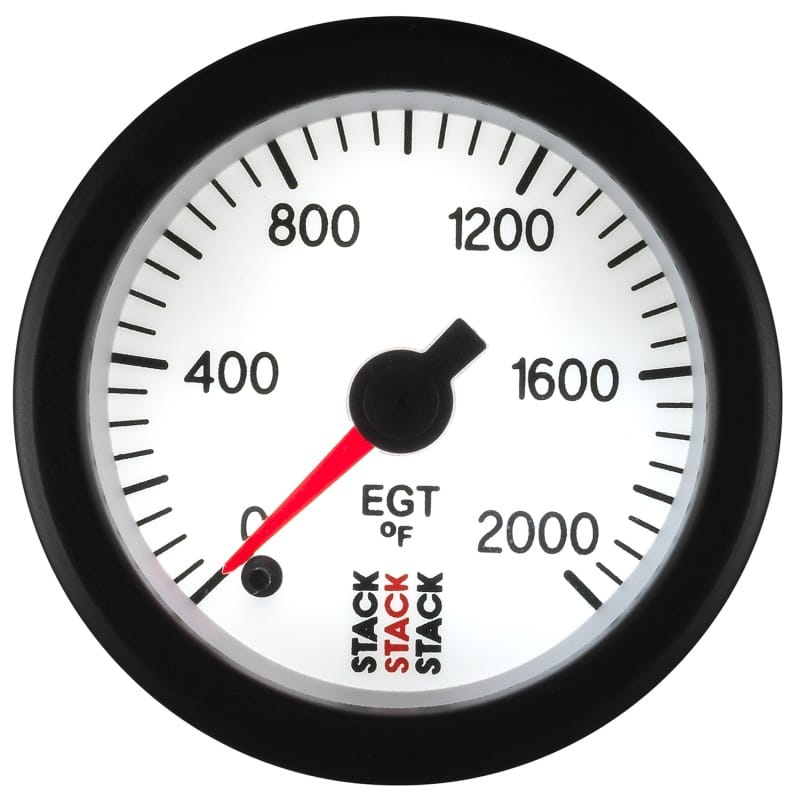 Autometer Stack 52mm 0-2000 Deg F Pro Stepper Motor Exhaust Gas Temp Gauge - White thumbnail 4