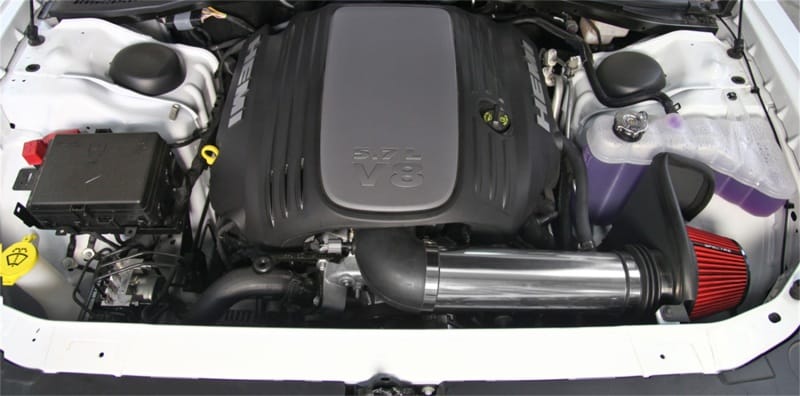 Spectre 11-17 Dodge Challenger/Charger 5.7L V8 Air Intake Kit - Polished w/Red Filter thumbnail 3