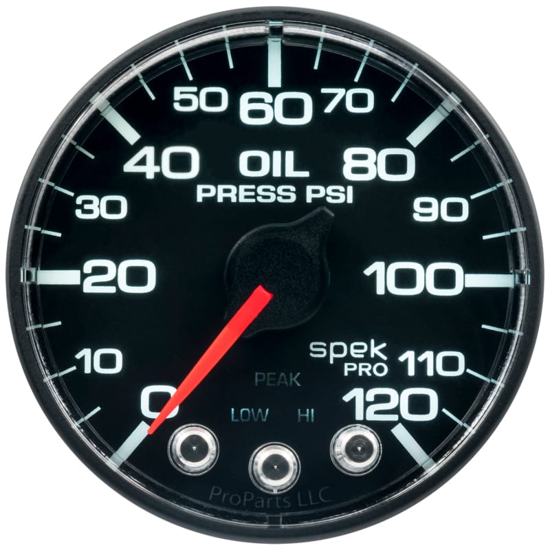 Autometer Spek-Pro 52.4mm 0-120 PSI Digital Stepper Motor Oil Pressure Gauge thumbnail 3