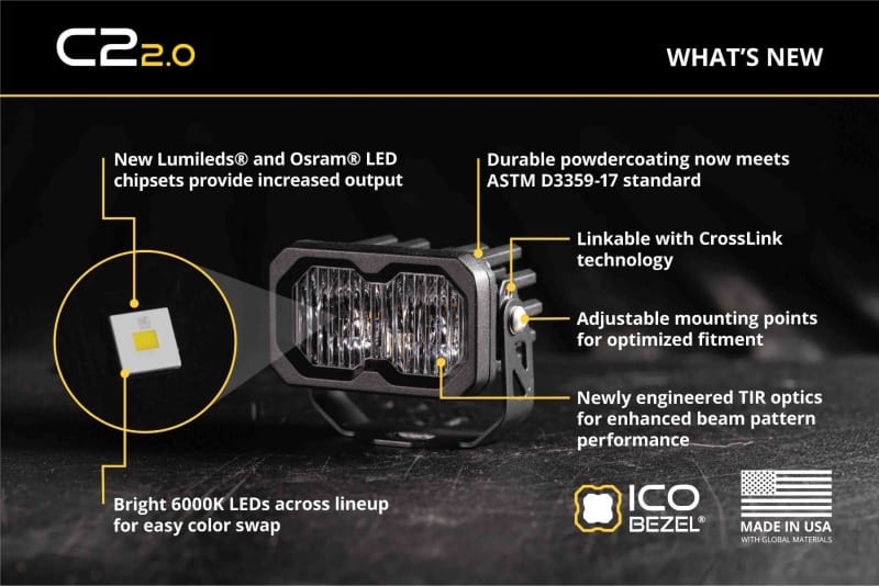 Diode Dynamics C2 2.0 Max White SAE Driving Standard ABL (Pair) thumbnail 2