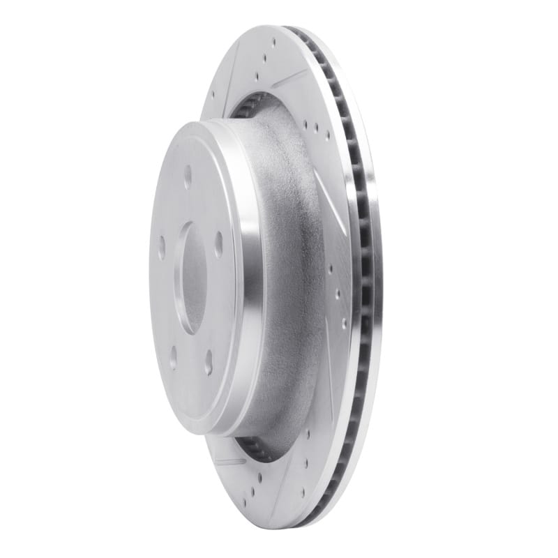 R1 02-24 Chrysler ASPEN Rear Left Drilled & Slotted Silver Brake Rotor thumbnail 2