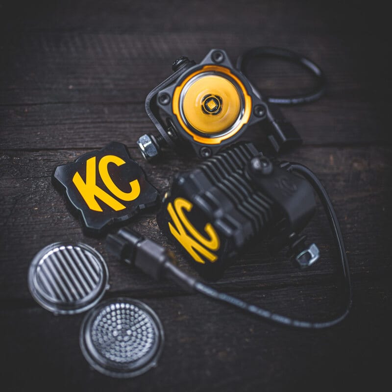 KC HiLiTES FLEX ERA 1 Single Light Cover ONLY (Black/Yellow KC Logo) thumbnail 2