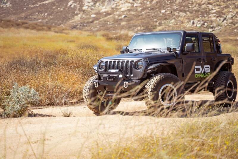 DV8 Offroad 07-23 Jeep Wrangler/Gladiator JT/JK/JL FS-25 Stubby Front Bumper w/Plated Bull Bar thumbnail 3