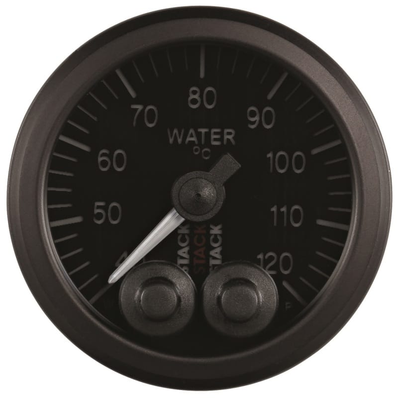 Autometer Stack 52mm 40-120 Deg C 1/8in NPTF Male Pro-Control Water Temp Gauge - Black thumbnail 2