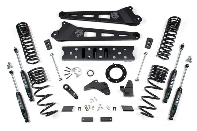 Zone Offroad 19-24 Ram 2500 6.5in Radius Arm - 4.5in Rear Coils - Diesel - 6-Bolt T-Case-Fox Shocks