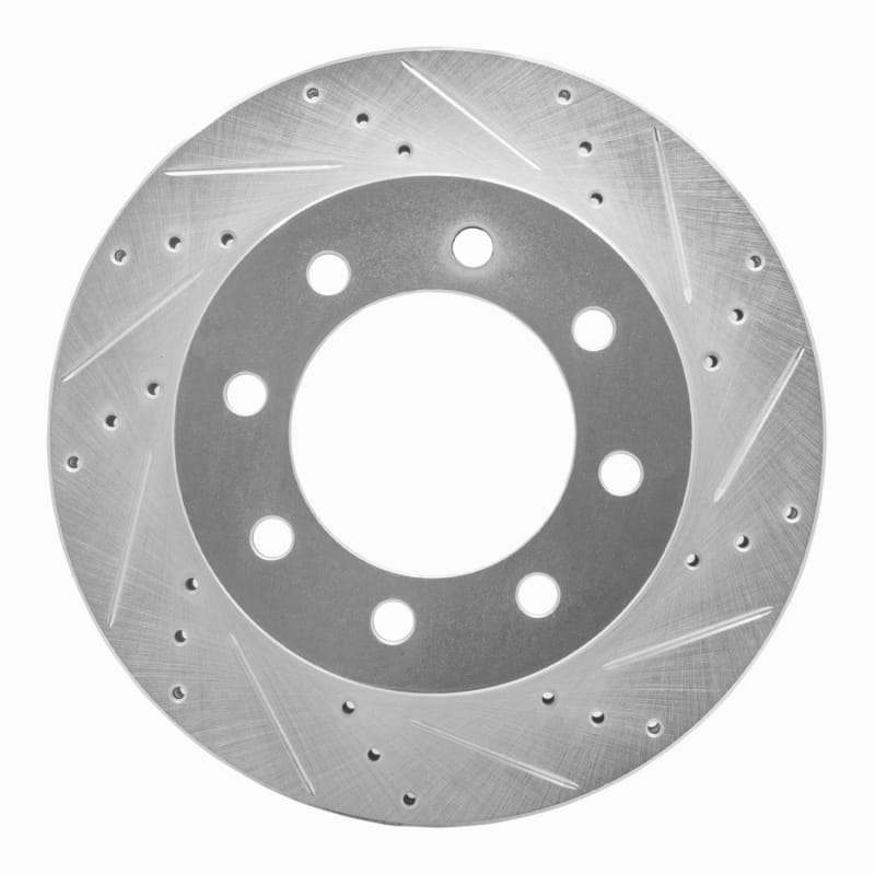 R1 03-08 Dodge Ram 4000 (Mexico) Front Right Drilled & Slotted Silver Brake Rotor