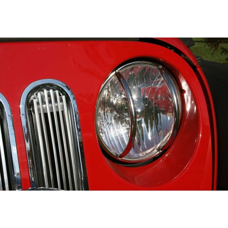 Rugged Ridge 07-18 Jeep Wrangler JK Stainless Steel Headlight Euro Guard Kit thumbnail 2