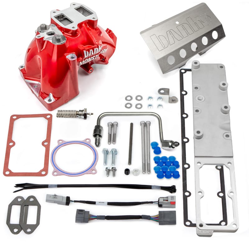 Banks Power 2007.5-2012 Ram 6.7L Monster-Ram Intake System Gen-2 w/Fuel Line - Red w/Heater System thumbnail 3