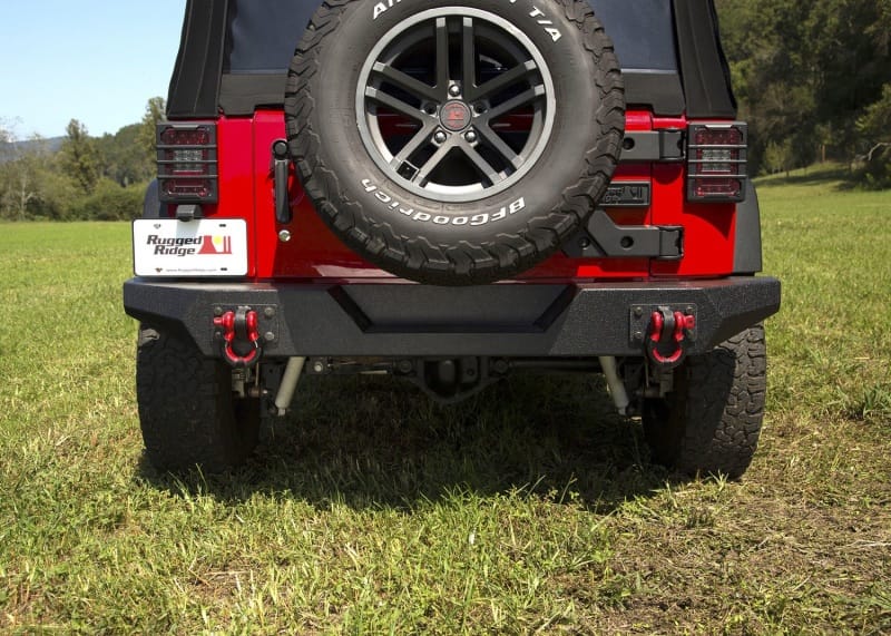 Rugged Ridge Spartan Rear Bumper Full Width 07-18 Jeep Wrangler JK thumbnail 3