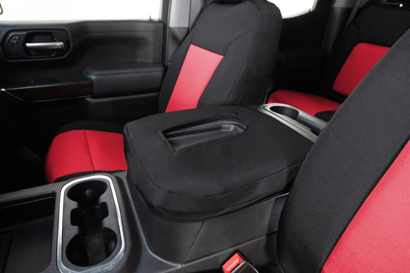 Covercraft 19-24 Dodge Ram 1500 Endura PrecisionFit Custom Front Row Seat Covers - Red/Black