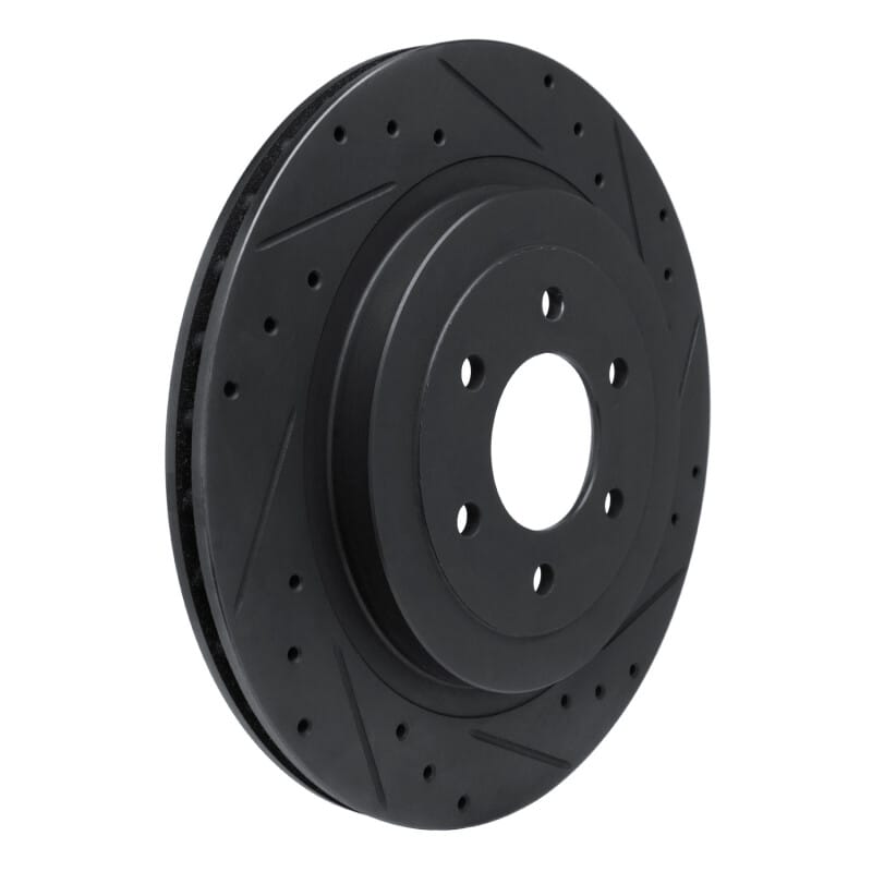 R1 92-02 Dodge Viper Rear Right Drilled & Slotted Black Brake Rotor thumbnail 2