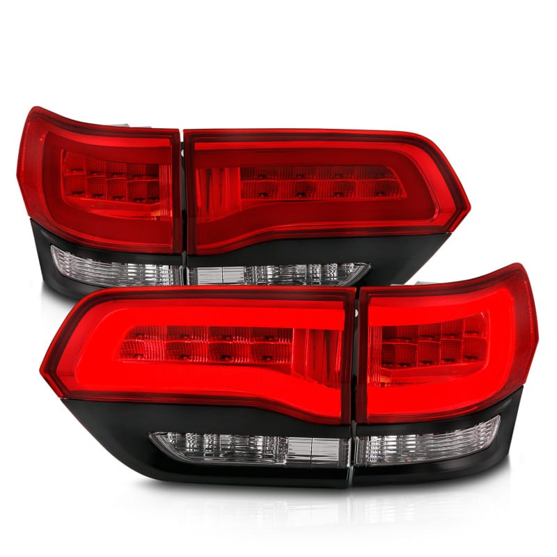 ANZO 2014-2016 Jeep Grand Cherokee LED Taillights Red/Clear thumbnail 7