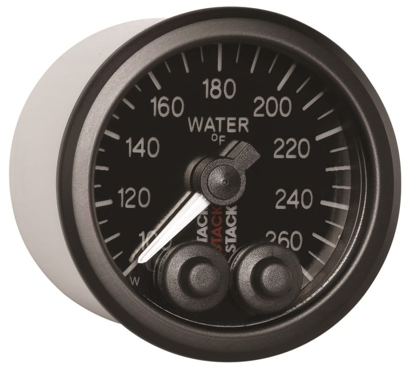 Autometer Stack Pro Control 52mm 100-260 deg F Water Temp Gauge - Black (1/8in NPTF Male) thumbnail 7