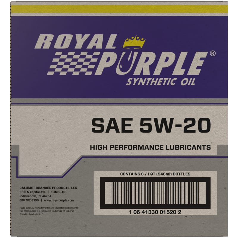 Royal Purple Premium Synthetic High Performance Multi-Grade 5W20 Motor Oil - 1 Quart