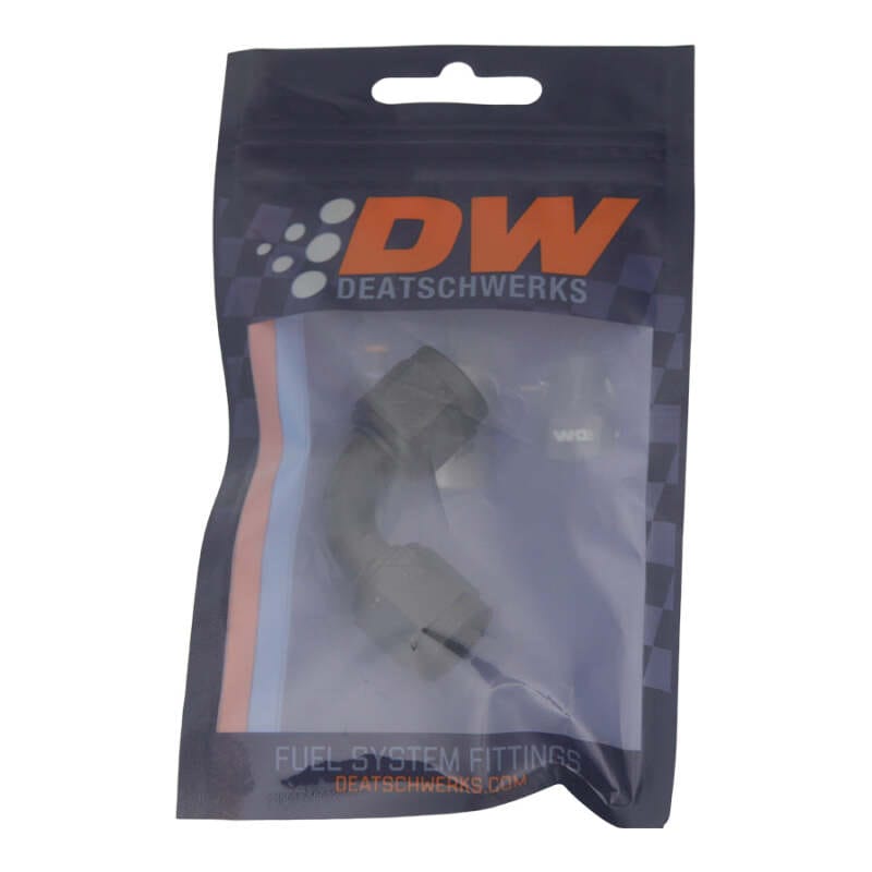 DeatschWerks 6AN Flare Female Swivel 90-Degree to 6AN Flare Female Swivel - Anodized Matte Black thumbnail 2