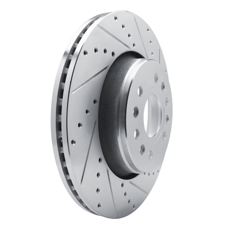 R1 21-25 Jeep Grand Wagoneer Front Right Drilled & Slotted Silver Brake Rotor thumbnail 2