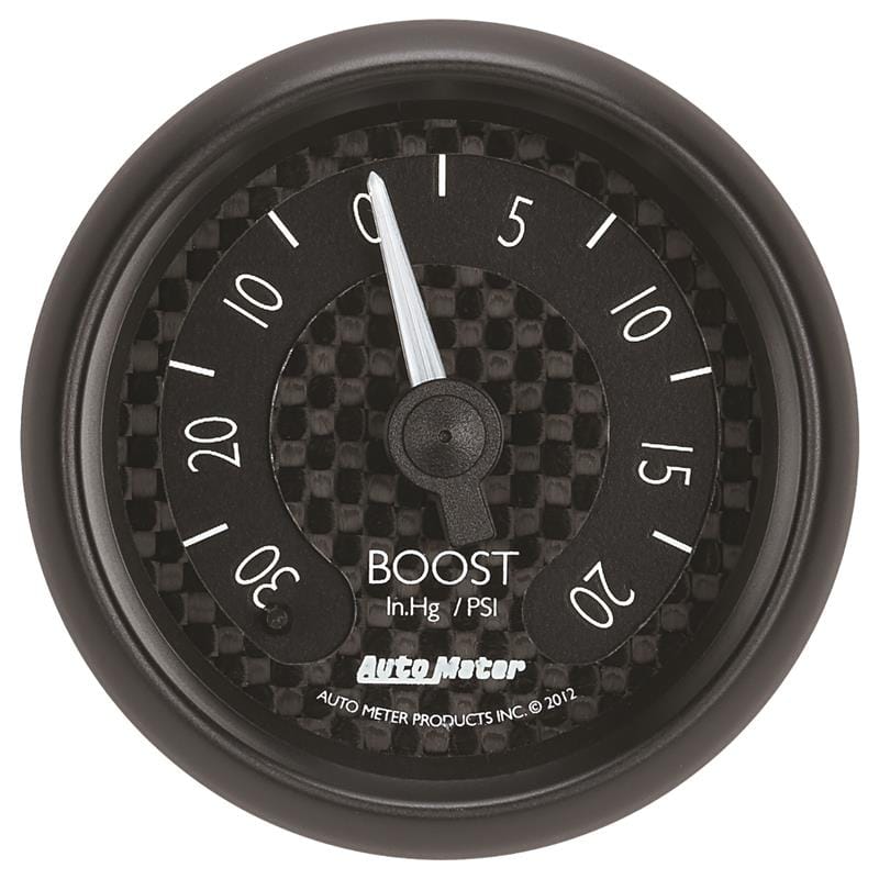 Autometer GT Series 52mm Mechanical 30 In Hg/20 psi Vacuum/Boost Gauge